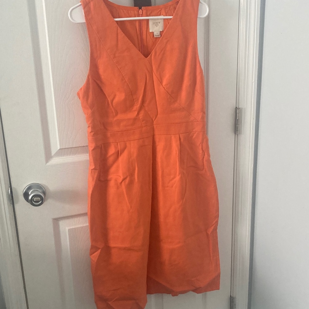 J. Crew Orange Sleeveless Dress